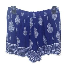 Red‎ Camel Flutter Shorts Women's Size Medium Navy White Pull-on Elastic Pool